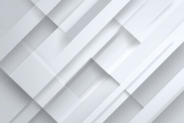 Fototapeta premium Abstract White Background with Angled Geometric Shapes and Subtle Shadows for Modern Design
