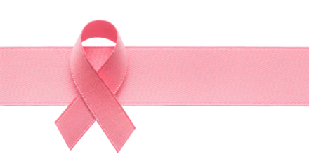 Pink ribbon on a ribbon