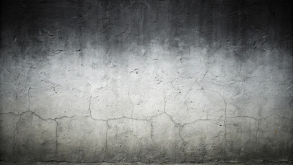 Grungy cracked concrete wall background with atmospheric dark tones and weathered texture