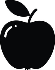 Black apple silhouette icon