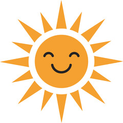 Happy cartoon sun illustration