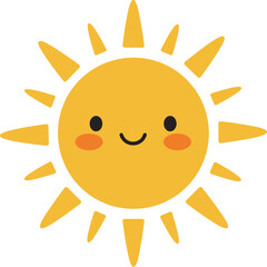 Happy cartoon sun illustration