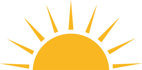 Sunrise icon bright dawn hope new beginning