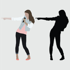 business woman shouting