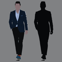 silhouettes of business people
