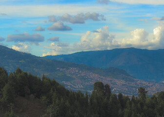 clouds over the mountains