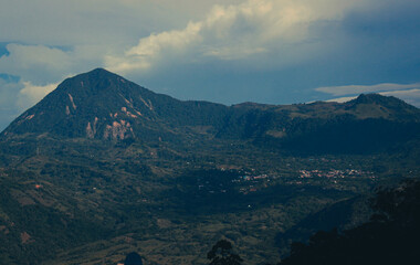 mountains and clouds