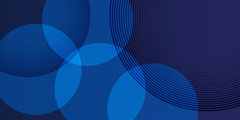 Blue abstract background with glowing circles. Swirl circular lines pattern. Geometric spiral. Twirl element. Modern graphic design. Futuristic technology concept.