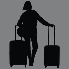 businesswoman with suitcase