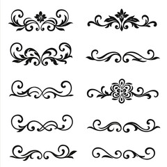 set of decorative elements