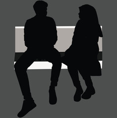 silhouette of a couple