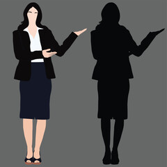 business woman with hand