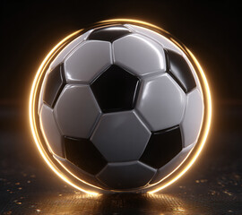 Naklejka premium The Fiery and Glorious Game: Football, Soccer, Fire, Glow, and The World Cup 