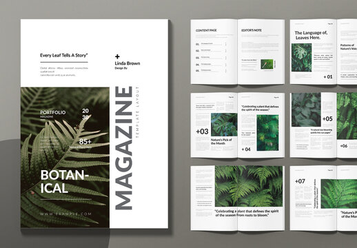 Botanical Magazine Template Layout