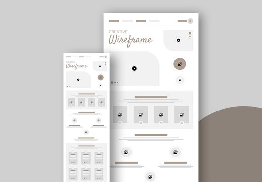 Clean Wireframe Template Layout