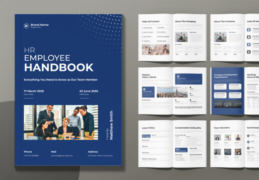 HR Employee Handbook Design Layout