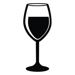 wine glass vector icon
