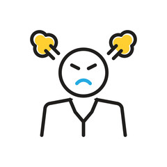 Fototapeta premium Multi color icon for angry
