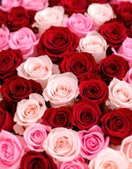 Obraz premium Close-up of mixed roses