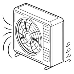 air conditioner vector illustration