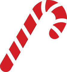 candy cane christmas candy flat design isolated vector graphic illustration.