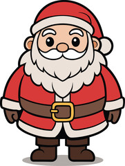 Santa Claus Illustration - A cheerful Santa Claus in his traditional red suit. Perfect for Christmas cards.