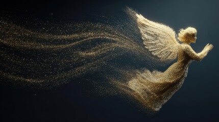 "Golden Angel in Motion"