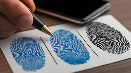 mobile with iris scan while digital identity patterns float around