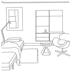 Stylish Interiors A Hand Drawn Collection