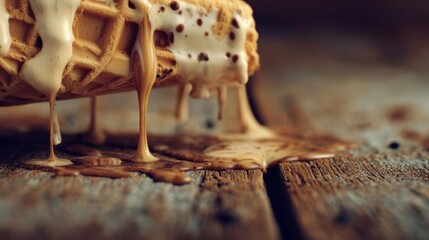 Melting Ice Cream on Waffle