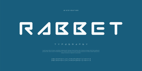 Abstract modern urban alphabet fonts. Typography sport, simple, technology, fashion, digital, future creative logo font. vector illustration