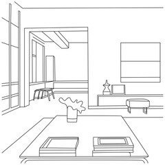 Stylish Interiors A Hand Drawn Collection
