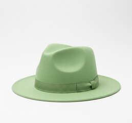 green hat isolated on white background