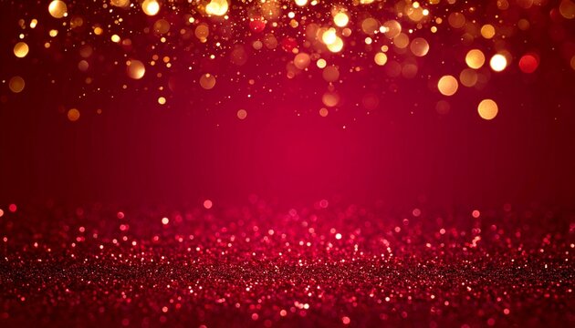 華やかな赤のグラデーションと光の粒Generated image