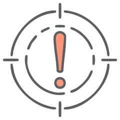 Targeted Exclamation Mark Symbol Alert Danger Warning Icon