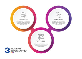 Basic infographic design 3 options or steps. Infographics business concept for info graphics.