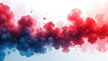 Fusion of primary colors creating artistic movement