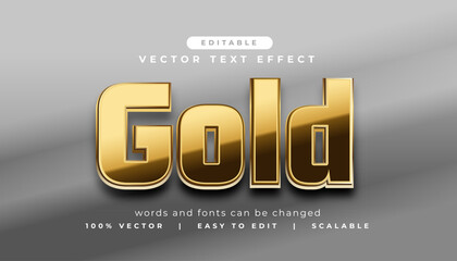 premium glossy gold text effect style