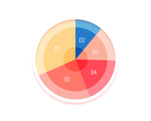 modern infographic pie chart for business success