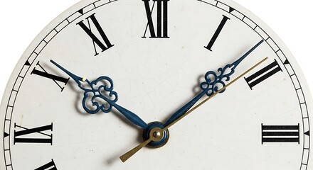 A hyper-detailed macro shot of the face of a vintage clock, showing the texture of the paper and the intricate hands.