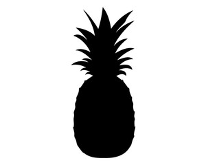 Pineapple silhouette, pineapple fruit icon. vector illustration