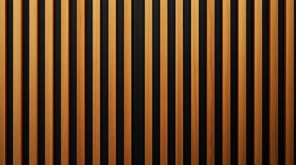 A modern design featuring vertical wooden strips against a black background, creating a stylish and contemporary aesthetic.