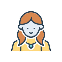 Obraz premium Color illustration icon for sister