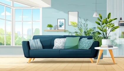 Modern living room interior design