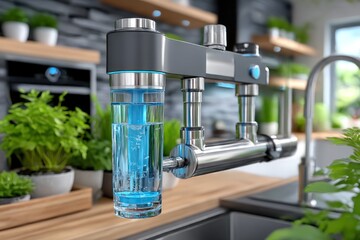 Modern kitchen water filtration system