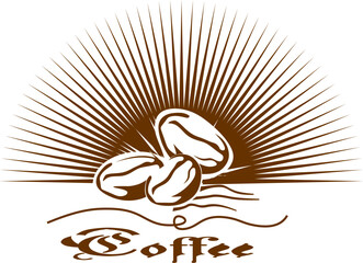 background ilustration coffee beans