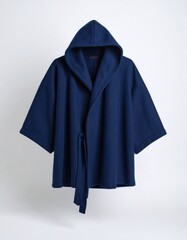 Navy hooded robe