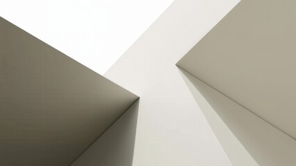 Architectural Abstraction Angular Composition of White Surfaces