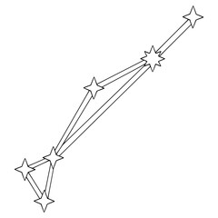 Dorado constellation illustration hand drawn outline vector © Fathur Kiwon