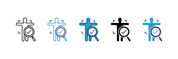 Body Check icon set multiple style collection